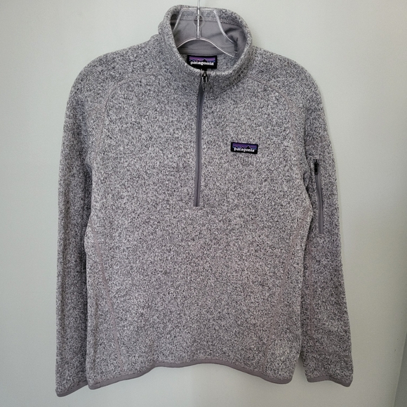Patagonia Gray Women Better Sweater 1/4 Zip Fleece Gray Outdoor Polyester Small - Picture 1 of 9